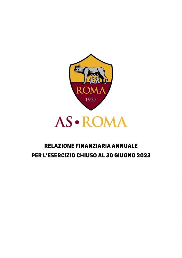 Copertina bilancio AS Roma 2022/23