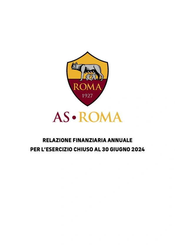 Copertina bilancio AS Roma 2023/24