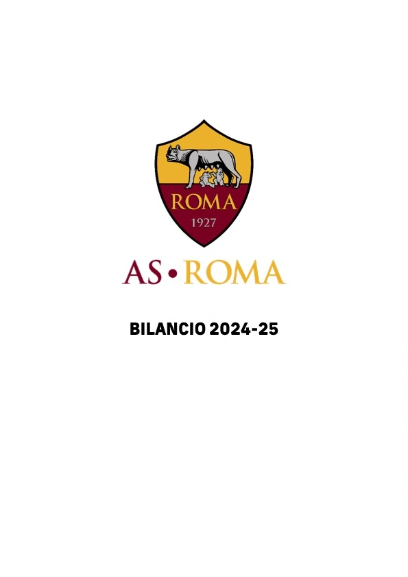 Copertina bilancio AS Roma 2024/25